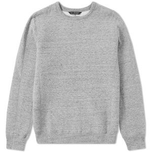 Wings + Horns Cabin Fleece Crew Sweat in Heather Grey